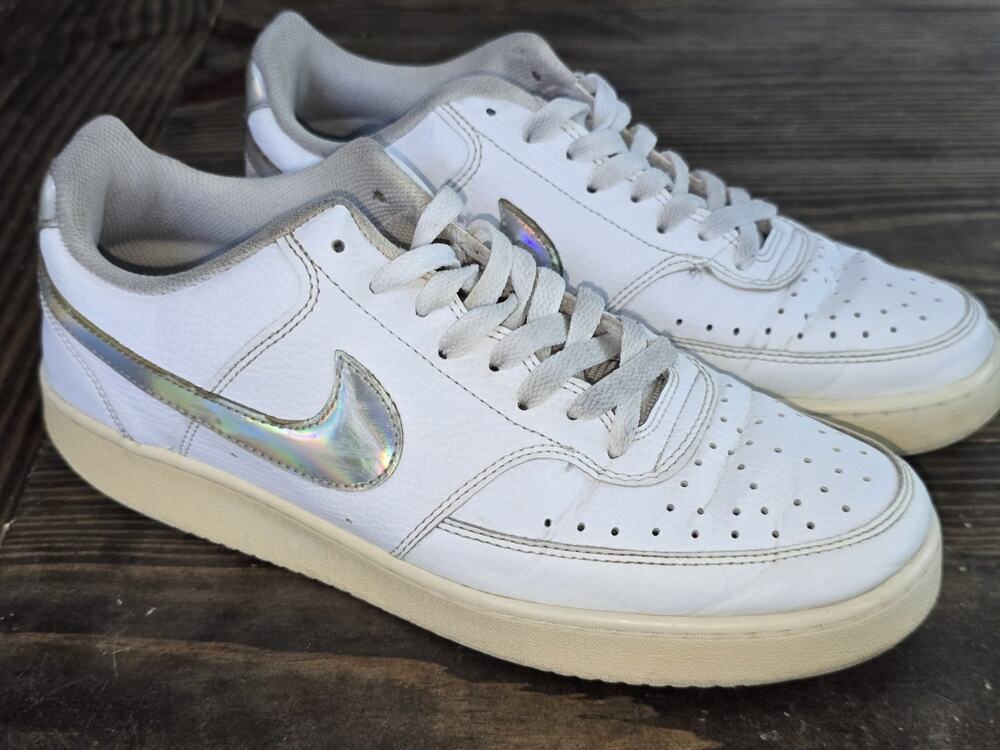 Nike Womens Court Vision Low Top White Multi (CW5596-100) Size 10.5